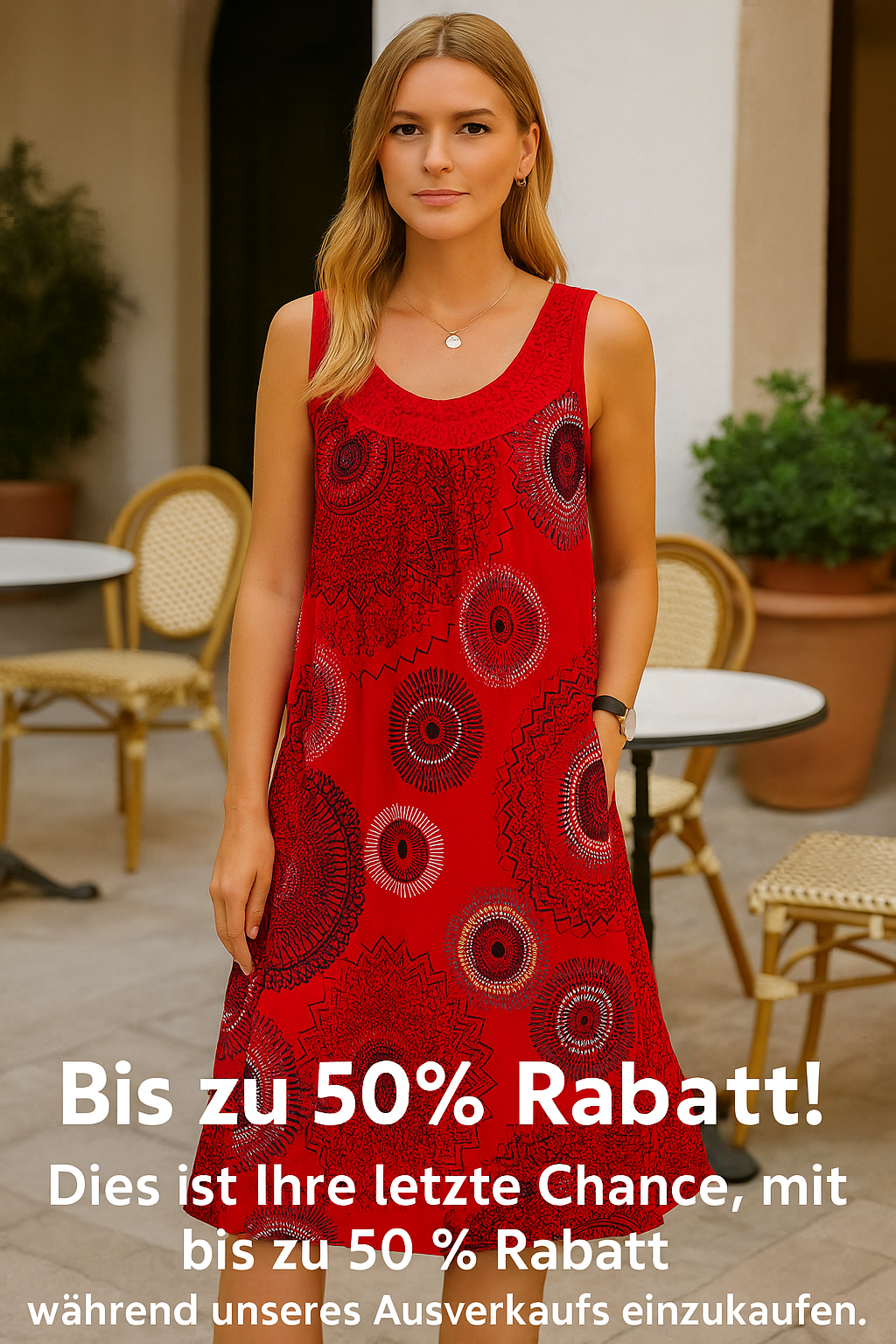 Basel Vintage-Print Sommerkleid