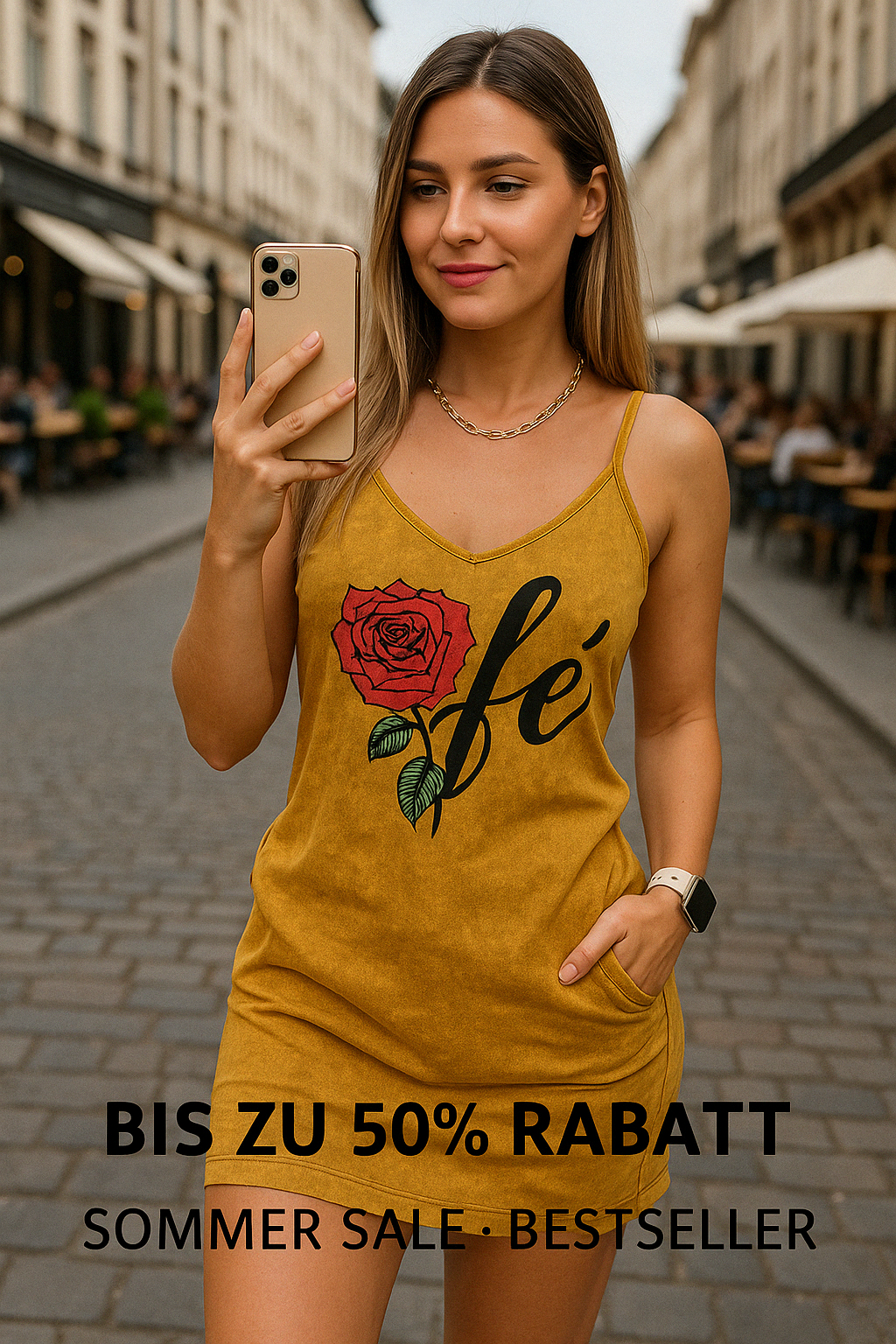 Basel Faux-Denim-Kleid