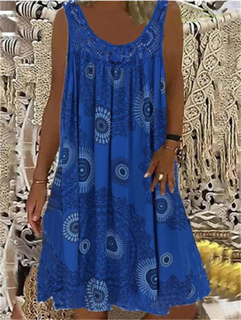 Basel Vintage-Print Sommerkleid