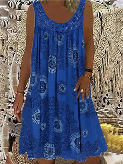 Basel Vintage-Print Sommerkleid