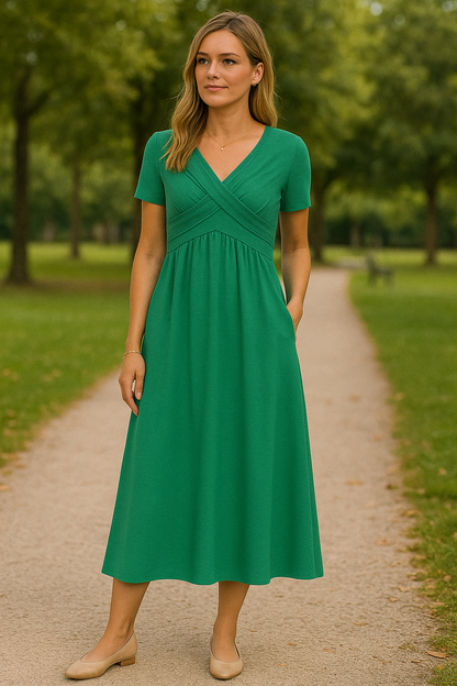 Basel V Neck Wickelkleider