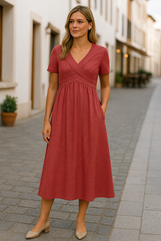 Basel V Neck Wickelkleider