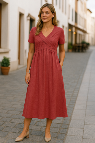 Basel V Neck Wickelkleider